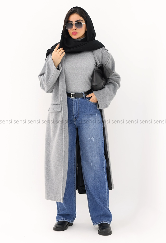 شلوار جین نیم بگ پشت کش کد1005166